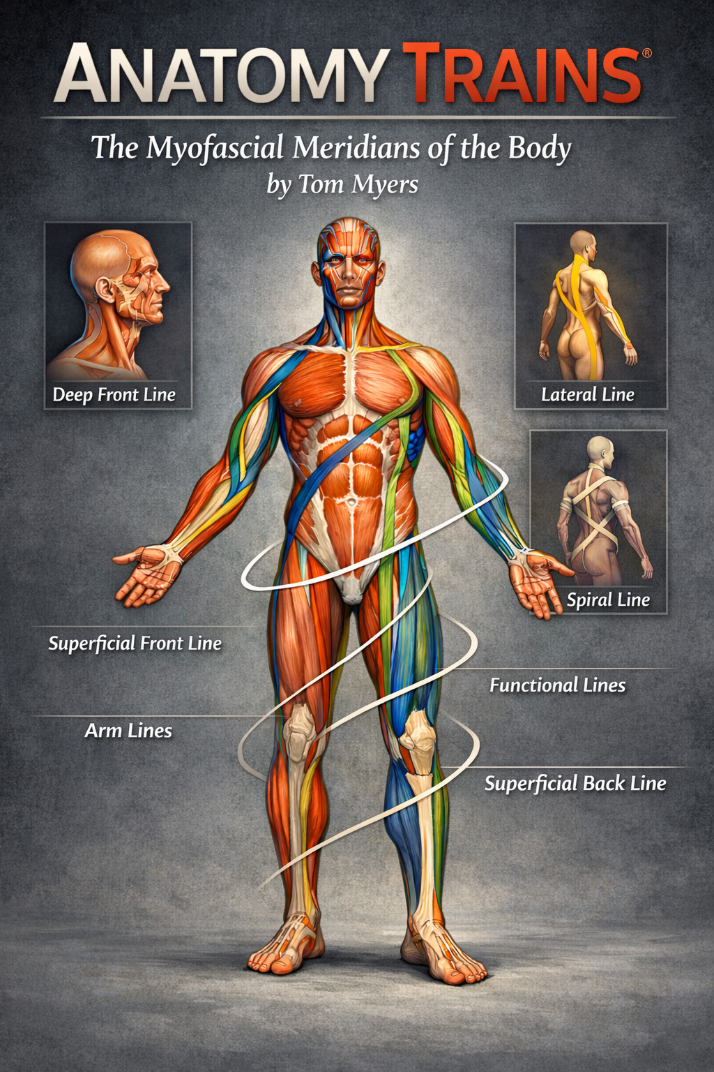 Anatomické línie Anatomy Trains od Thomas Myers